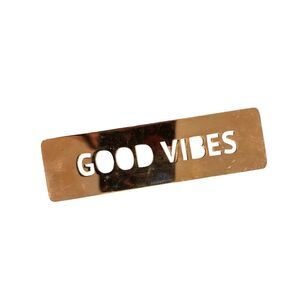 METAL MARVELS Gold “Good Vibes” Metal Bookmark